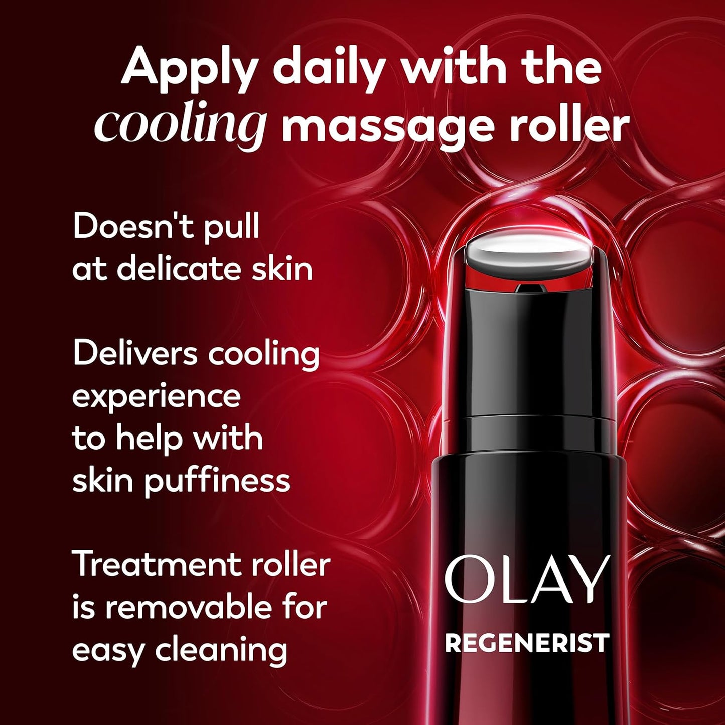 Olay Regenerist Face Lifting Serum – Streamlined Anti-Aging Gel with Precision Roller Applicator