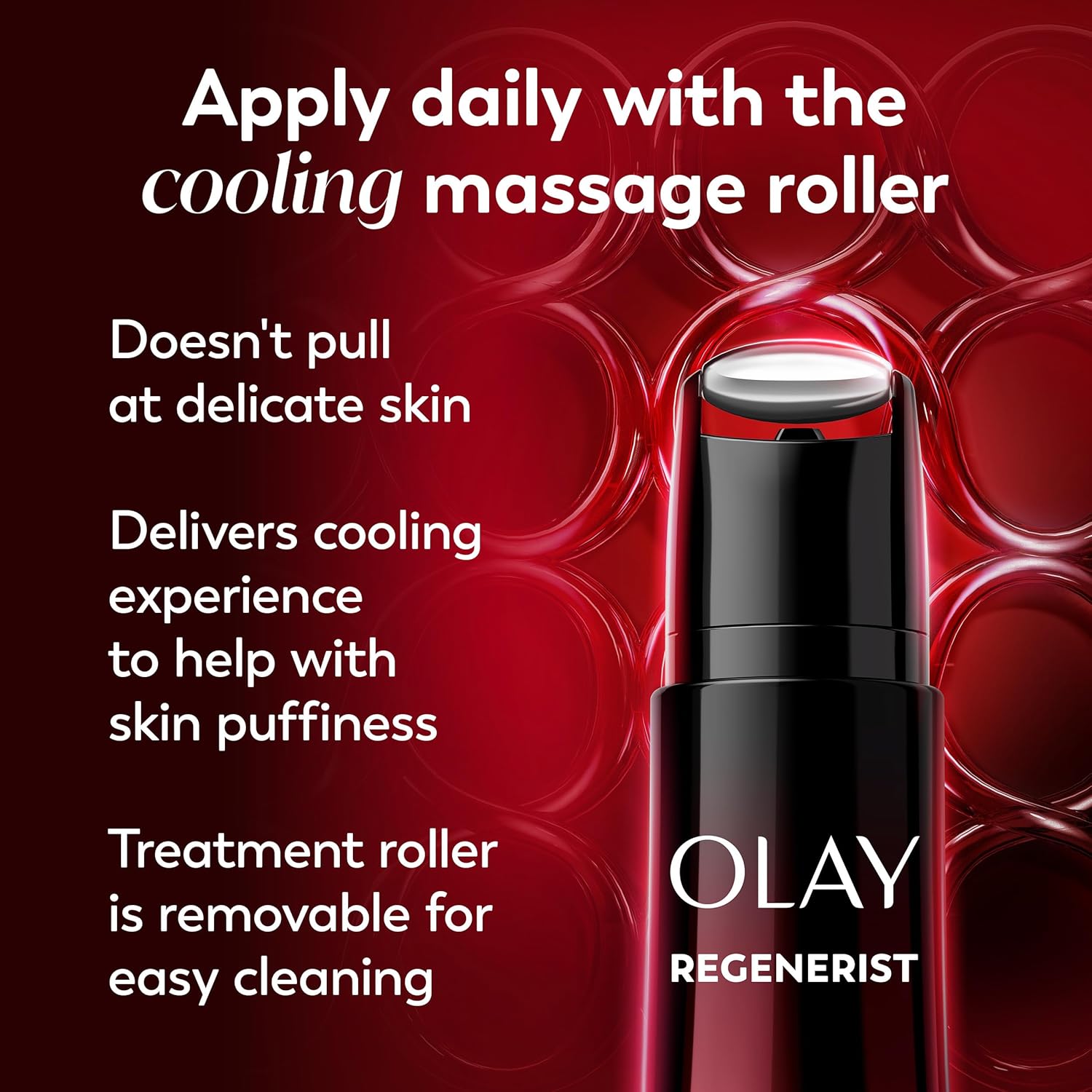 Olay Regenerist Face Lifting Serum – Streamlined Anti-Aging Gel with Precision Roller Applicator