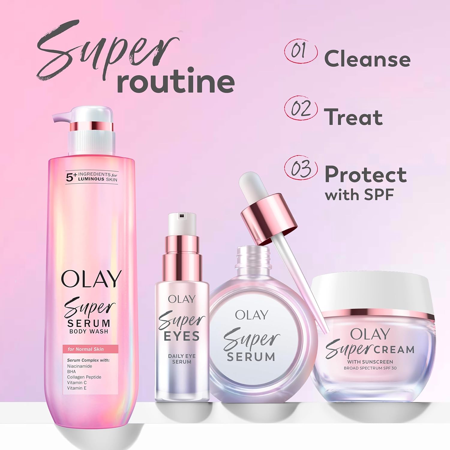 Olay Super Cream with Sunscreen SPF 30 – Lightweight Office-Desk Moisturizer for Midday Sun Protection