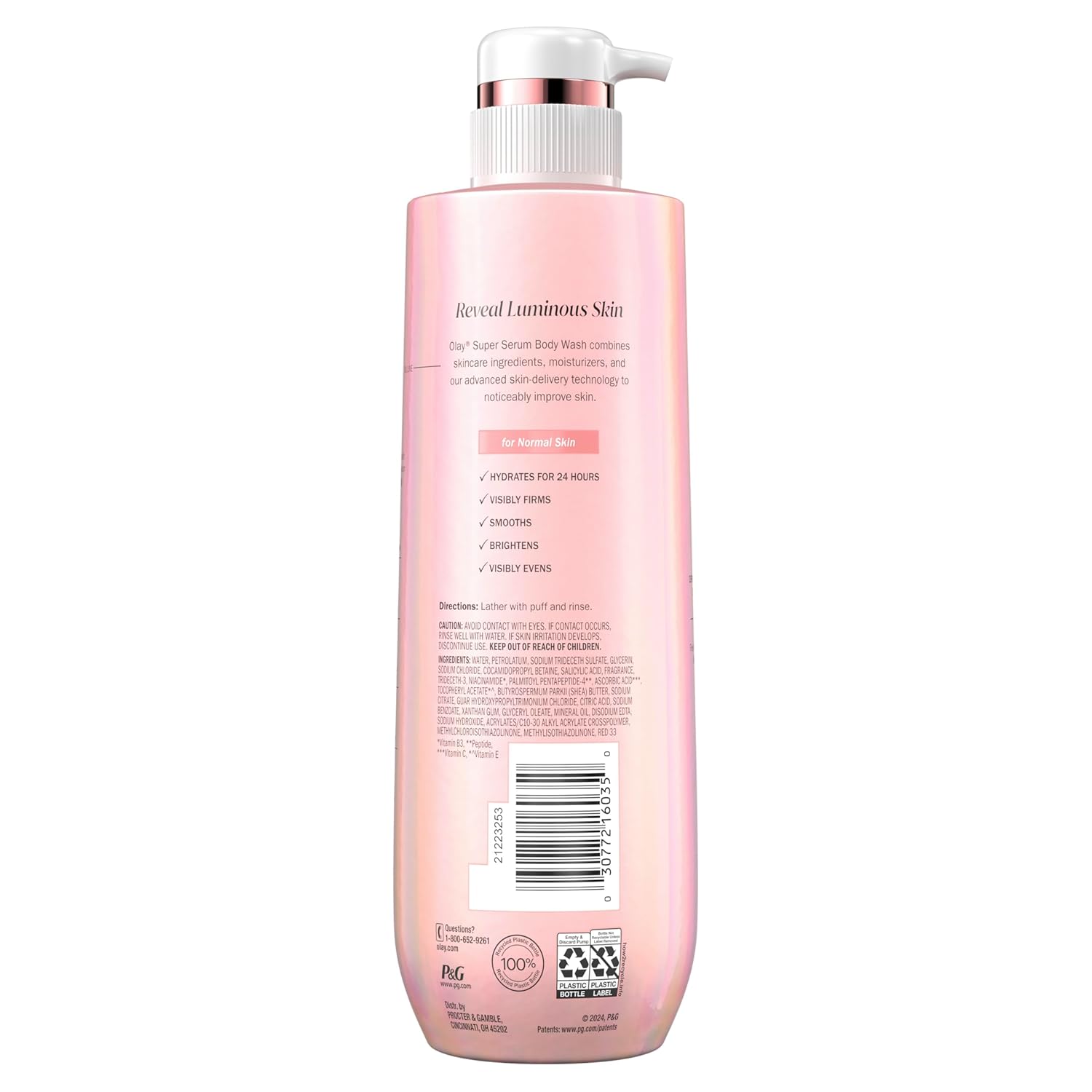 Olay Super Serum Body Wash for Families, Gentle Hydration & Clean Ingredients