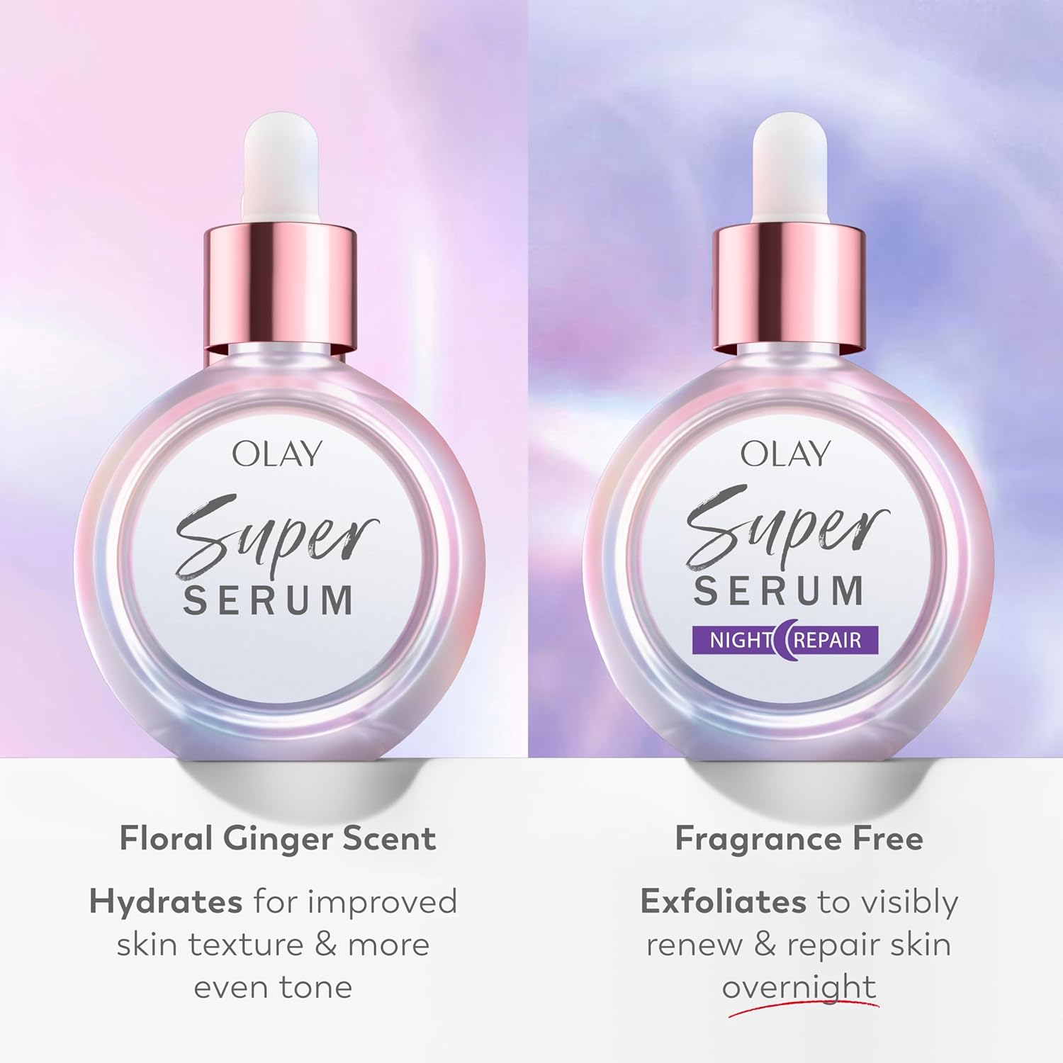 Olay Super Serum – Evening Wind-Down Facial Treatment, Activated Niacinamide for Calm Skin