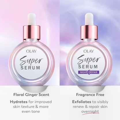 Olay Super Serum – Evening Wind-Down Facial Treatment, Activated Niacinamide for Calm Skin