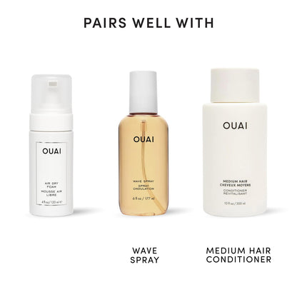 OUAI Air Dry Foam – Luxury Air-Dry Styler for the Polished Powder Room, Kale & Carrot Conditioning
