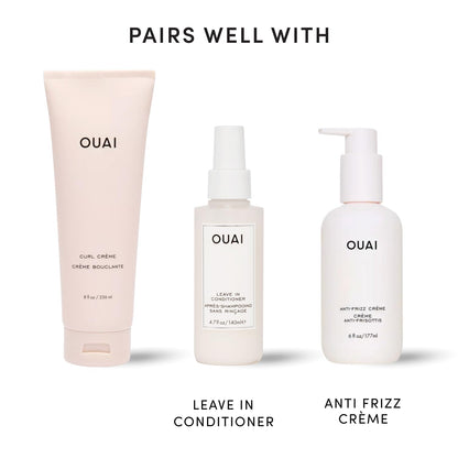 OUAI Curl Cream - Non-Crunchy Defining Cream with Chia Oil, Mindful Curly Hair Care for the Bath Counter