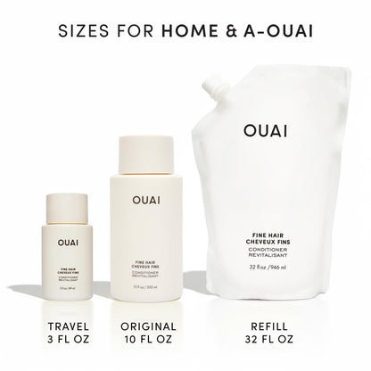 OUAI Fine Hair Conditioner - Elevated Daily Volumizing Ritual for Fine, Limp Hair with Keratin