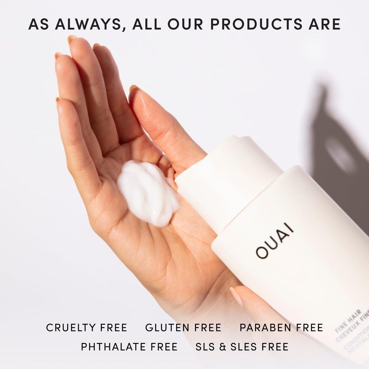 OUAI Fine Hair Conditioner - Elevated Daily Volumizing Ritual for Fine, Limp Hair with Keratin