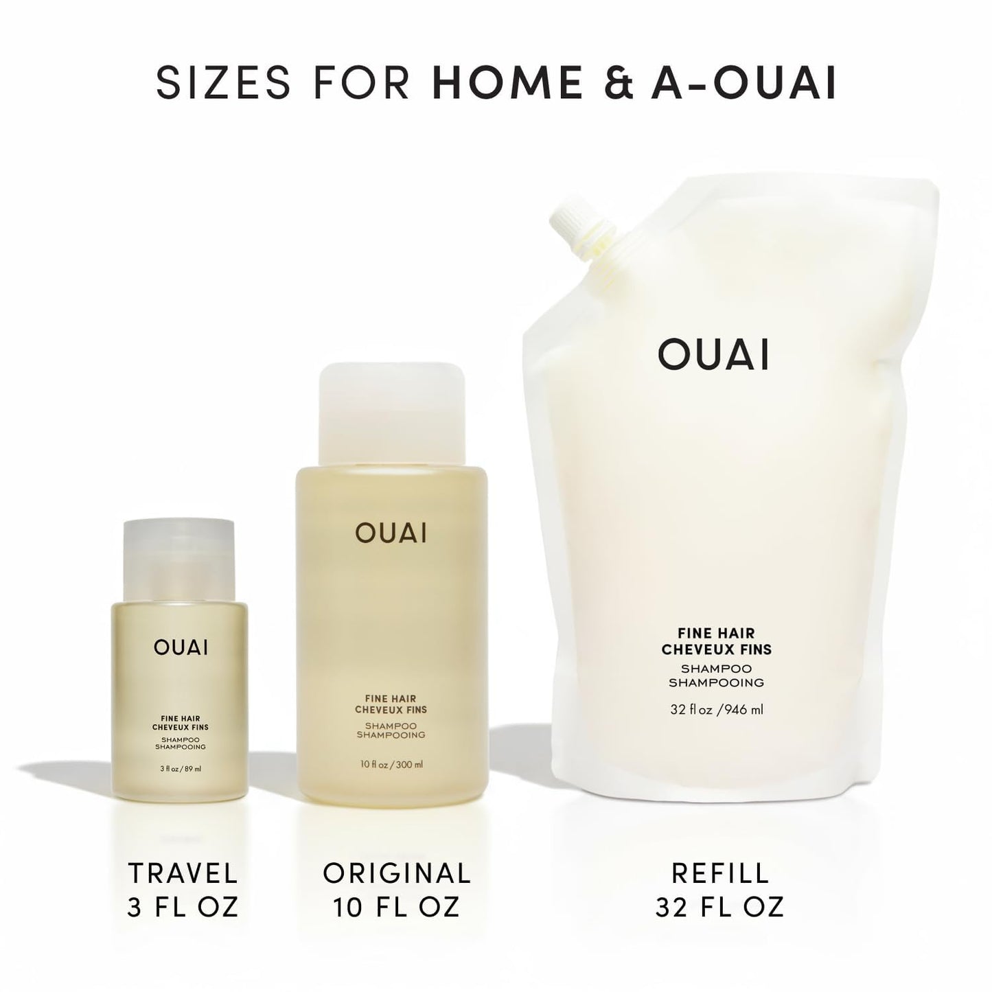OUAI Fine Hair Shampoo - Elegant Housewarming Gift for the Style-Conscious Friend, Biotin Thickening Hair Wash