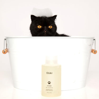 OUAI Fur Bébé Pet Shampoo - Clean-Rinse Hypoallergenic Pet Bath for Allergy-Prone Cats and Dogs, Plant-Based Formula (16 Fl oz)