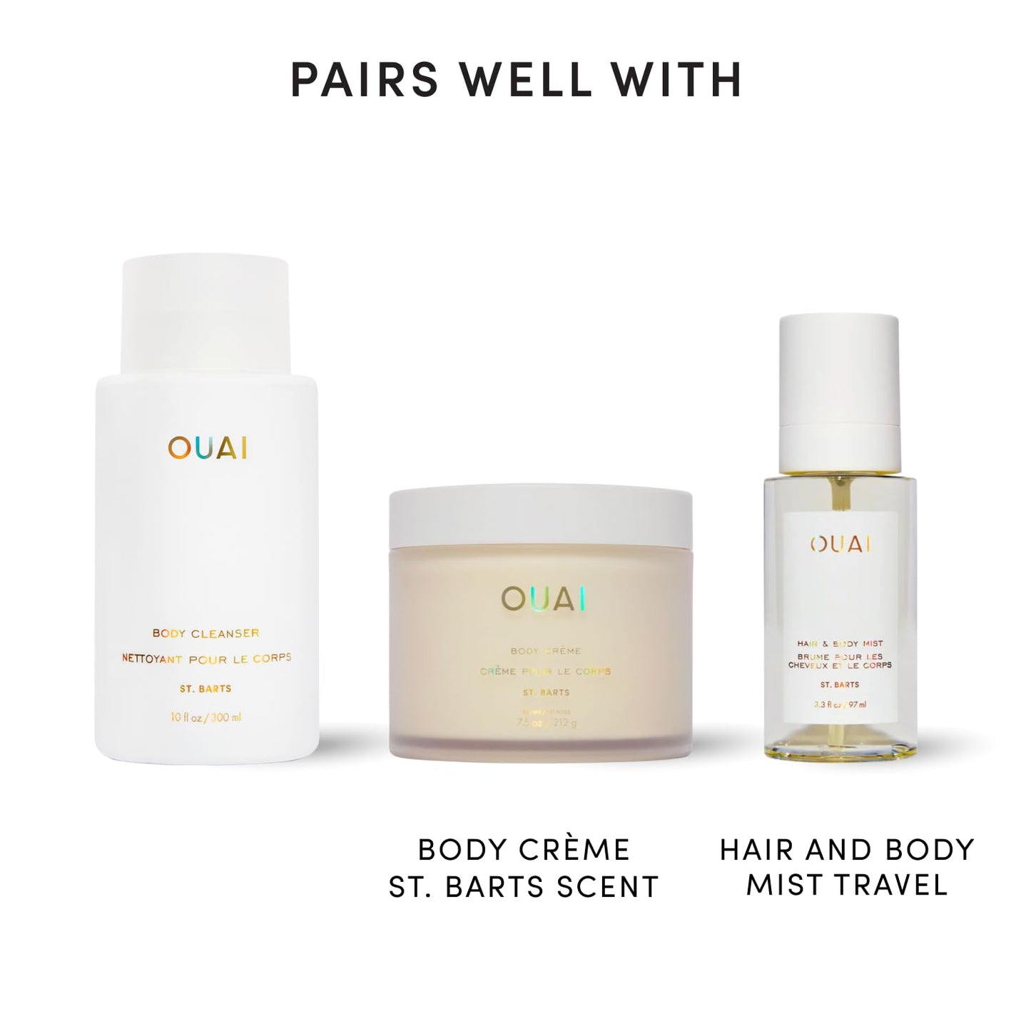 OUAI Melrose Place Body Cleanser – Thoughtful Holiday Gift for Friends, Vanity-Ready Presentation