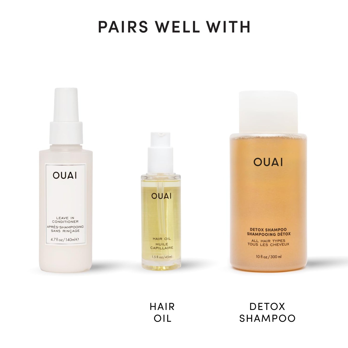 OUAI Multi-Tasking Hair Spray – Clean Design Heat Protectant That Replaces Three Separate Products