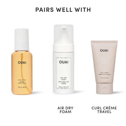 OUAI Wave Spray Mindful Beauty Ritual - Post-Workout Hair Refresh with Rice Protein, No Harsh Sea Salt Dry-Out (3 fl oz)