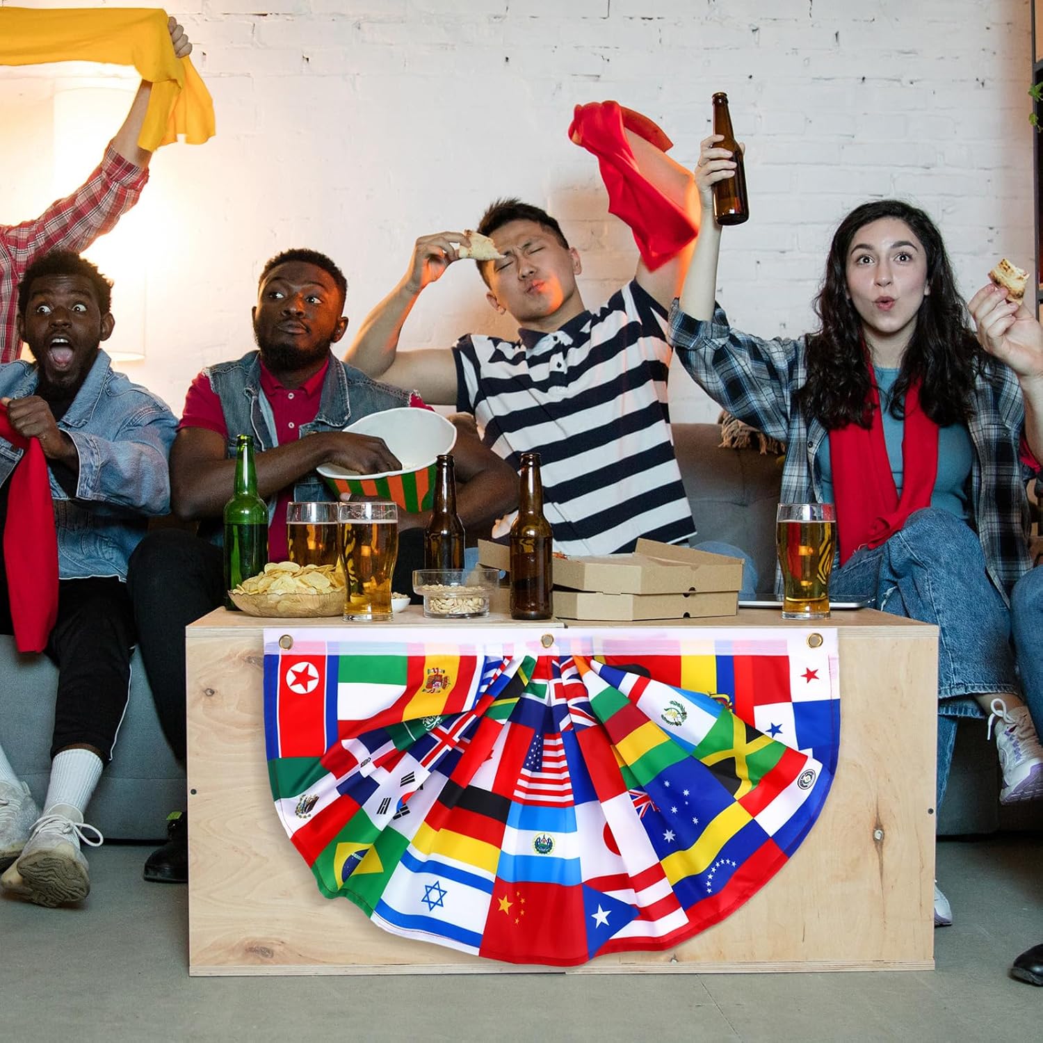 Outus International Flag Decoration – Child-Safe Bunting for Educational Classrooms & Kids' Bedrooms