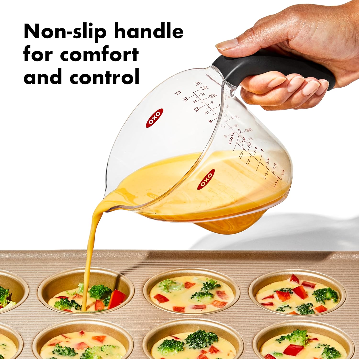 OXO Good Grips Angled Measuring Cup – Read Measurements from Above for Faster Meal Prep