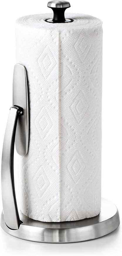 OXO Good Grips SimplyTear Paper Towel Holder Countertop – Stay-Focused Kitchen Tool That Eliminates Two-Handed Roll Hunting
