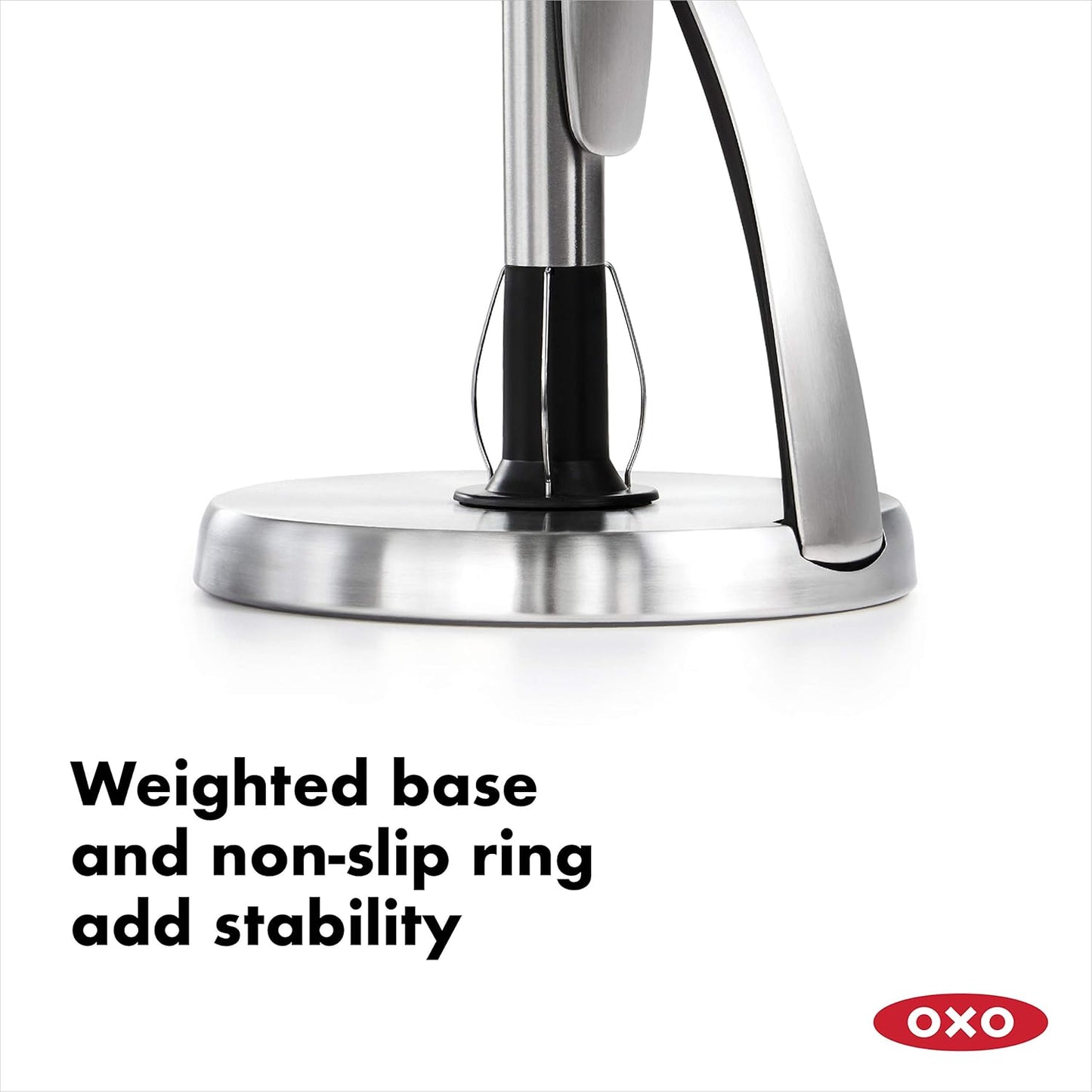 OXO Good Grips SimplyTear Paper Towel Holder Countertop – Stay-Focused Kitchen Tool That Eliminates Two-Handed Roll Hunting
