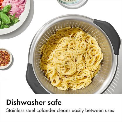 OXO Good Grips Stainless Steel Colander – Countertop Decor Friendly, Polished Colander That Doubles as a Fruit Bowl