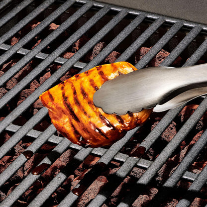 OXO Stainless Steel BBQ Tongs and Turner – Secure, Non-Slip Handles for Wet and Greasy Hands
