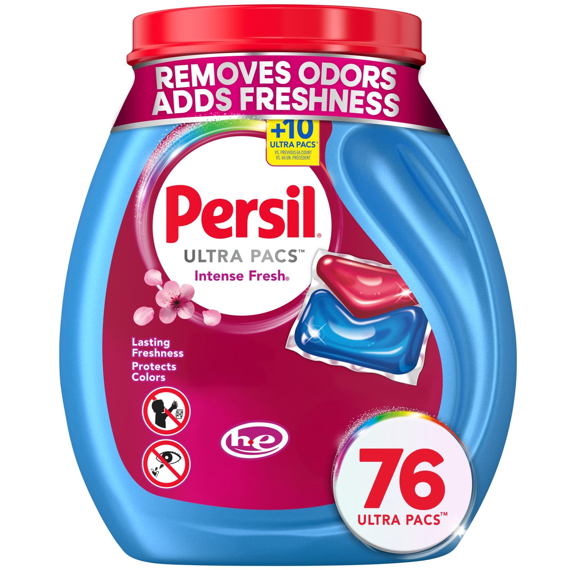 Persil Ultra Pacs Intense Fresh Laundry Detergent – Stress-Relieving Fresh Laundry for Home Laundry Room, Mindful Everyday Clean 100 Count