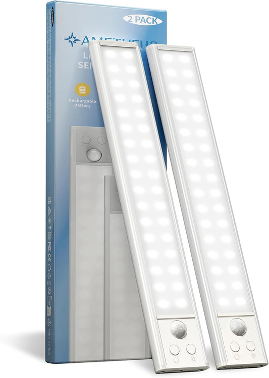 pir motion sensor with 120° detection angle and 10ft range, auto-off after 20 seconds of no movement