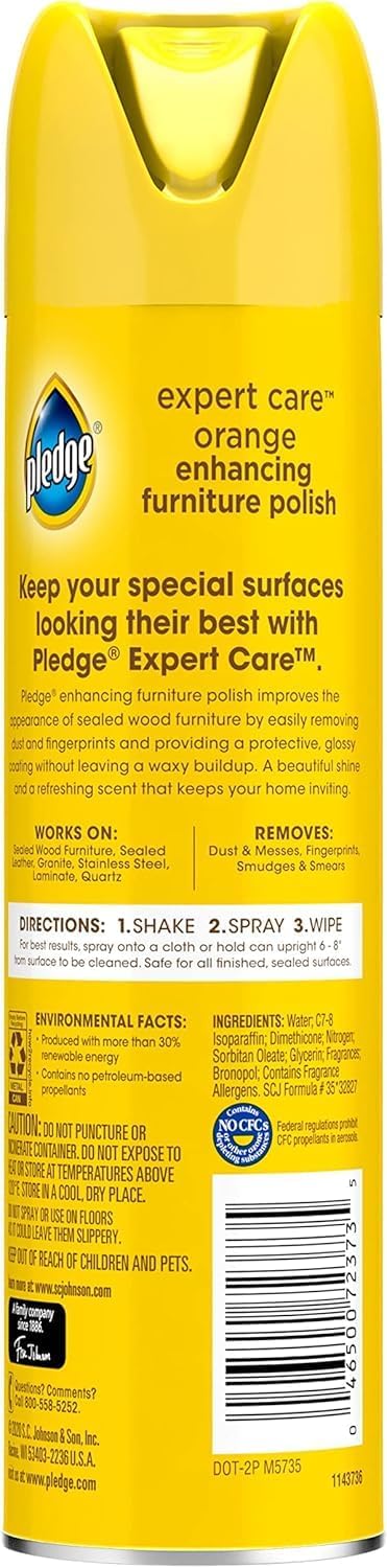 Pledge Enhancing Polish – Gentle Non-Waxy Furniture Polish for Mindful Cleaning Rituals, 9.7oz