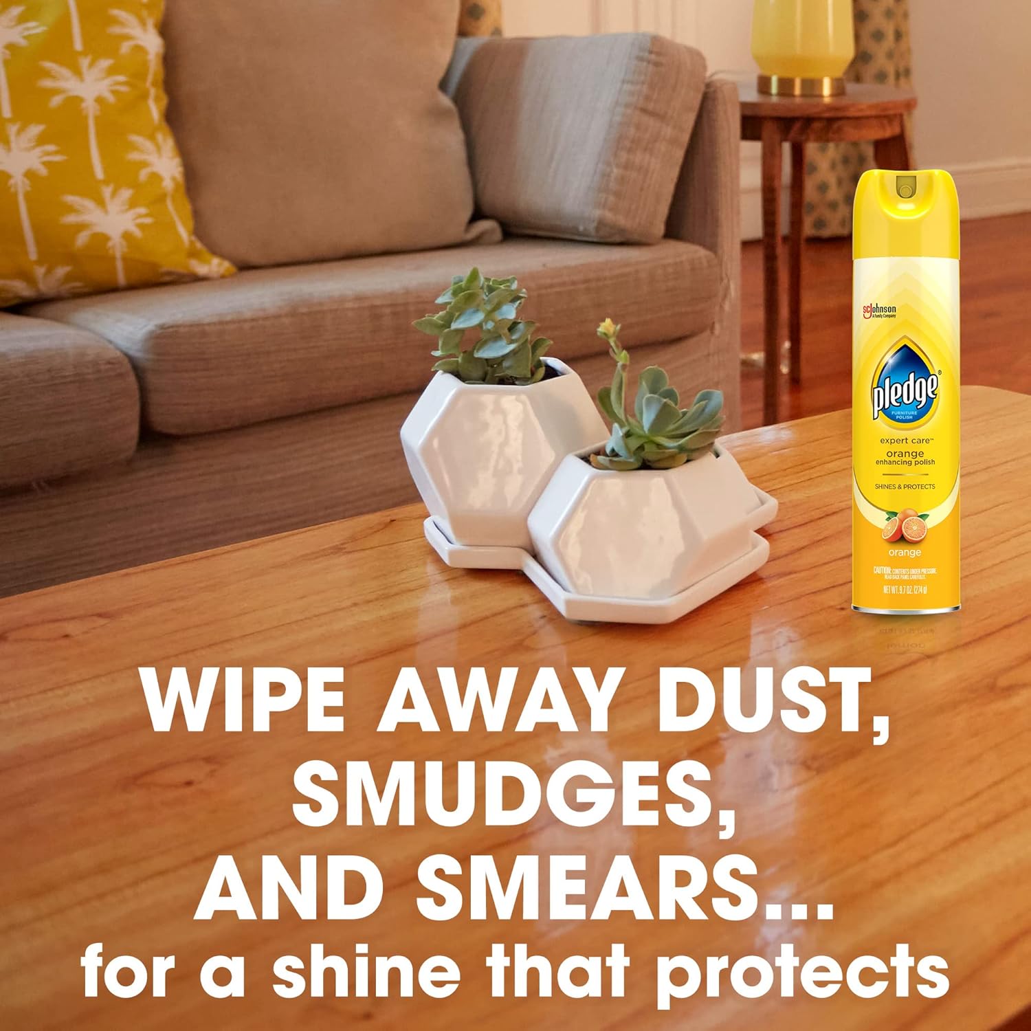 Pledge Enhancing Polish – Gentle Non-Waxy Furniture Polish for Mindful Cleaning Rituals, 9.7oz