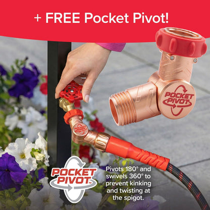 Pocket Hose Ballistic – 50 FT Portable Water Hose for RV Hookups, Decks, and Patio Rinse-Downs