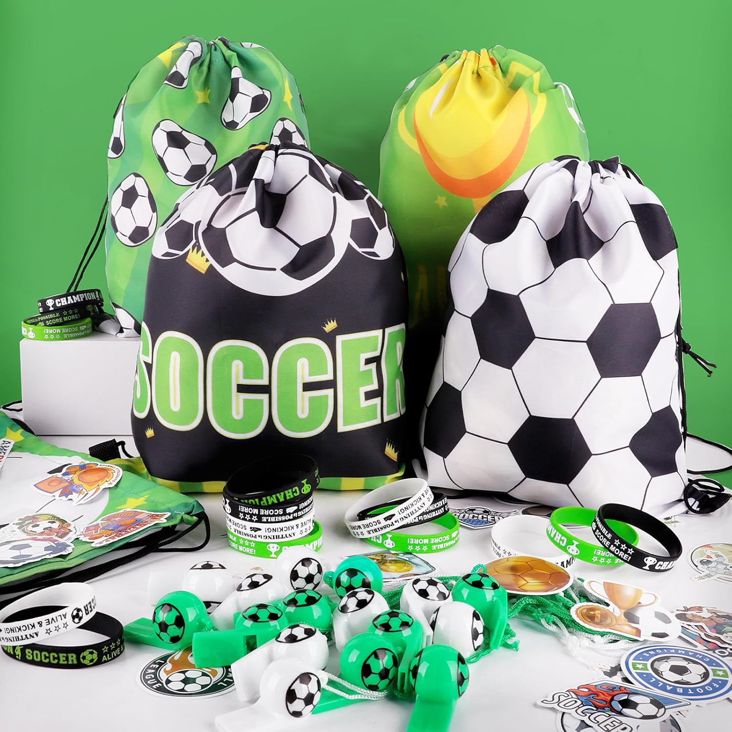 polyester drawstring bags in 8 styles measuring 10.6 x 13.3 inches