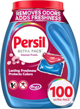 Persil Ultra Pacs Intense Fresh Laundry Detergent – Stress-Relieving Fresh Laundry for Home Laundry Room, Mindful Everyday Clean 100 Count