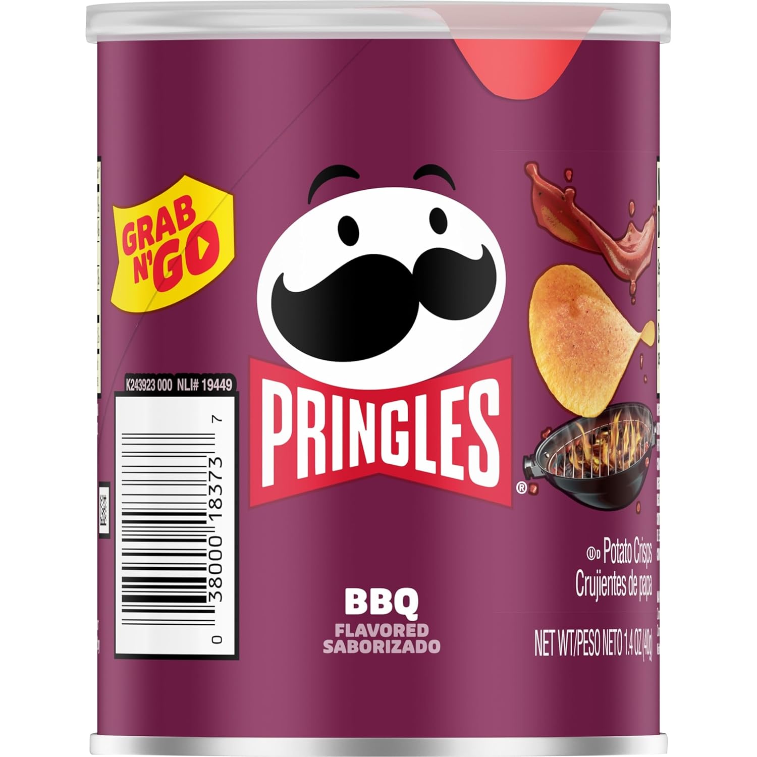 Pringles BBQ Potato Crisps – Tailgate and Game Day Snack Pack for Outdoor Watch Parties, 12-Count