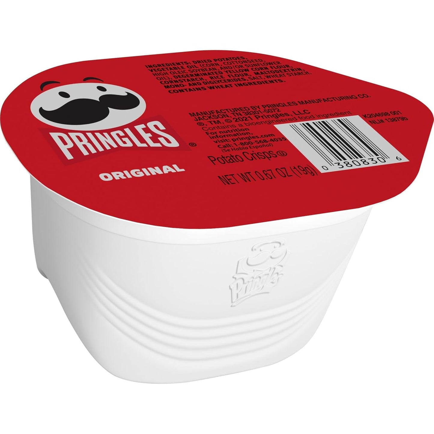 Pringles Original Potato Crisps Cups – Portion-Controlled Kids Snack for Lunchboxes, Road Trips, and Car Rides