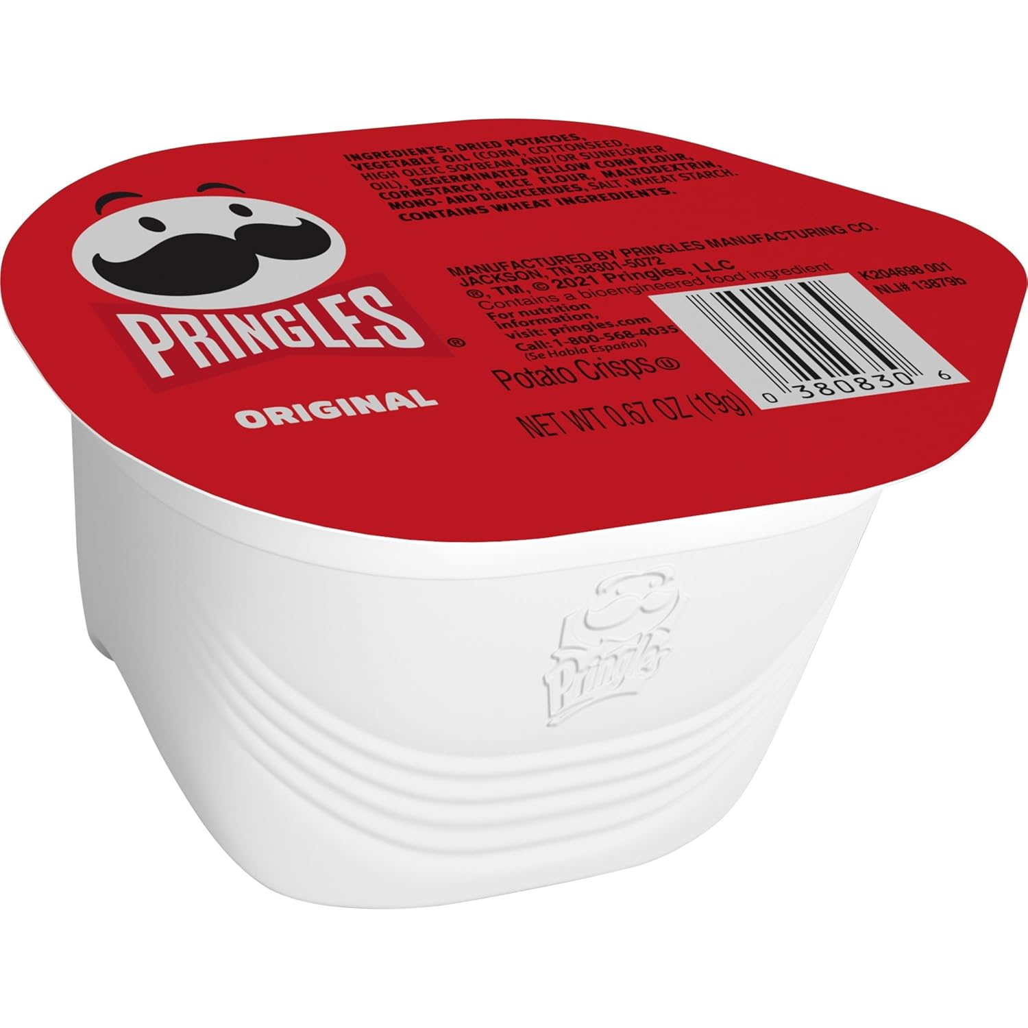 Pringles Original Potato Crisps Cups – Portion-Controlled Kids Snack for Lunchboxes, Road Trips, and Car Rides