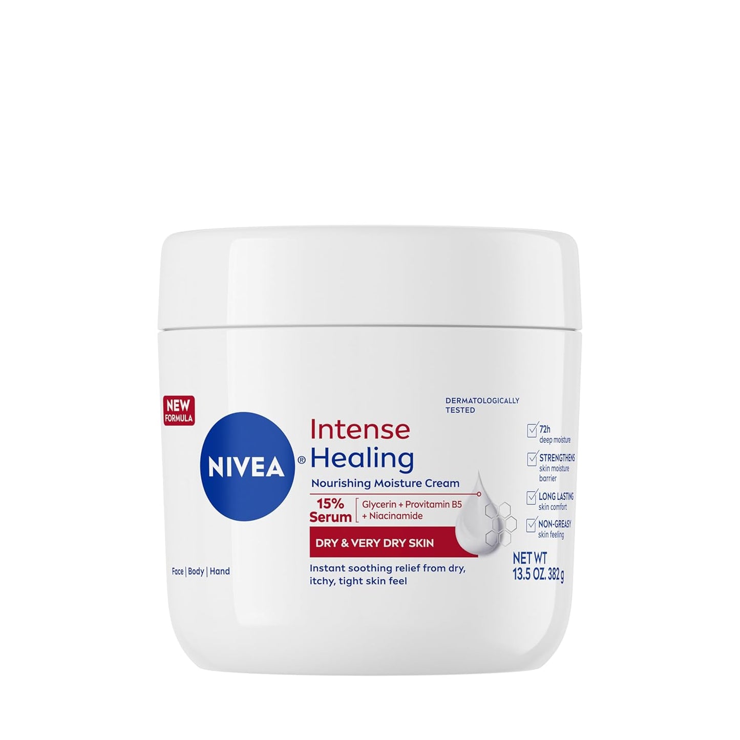 provitamin b5-enriched formula delivering up to 72 hours of continuous moisture