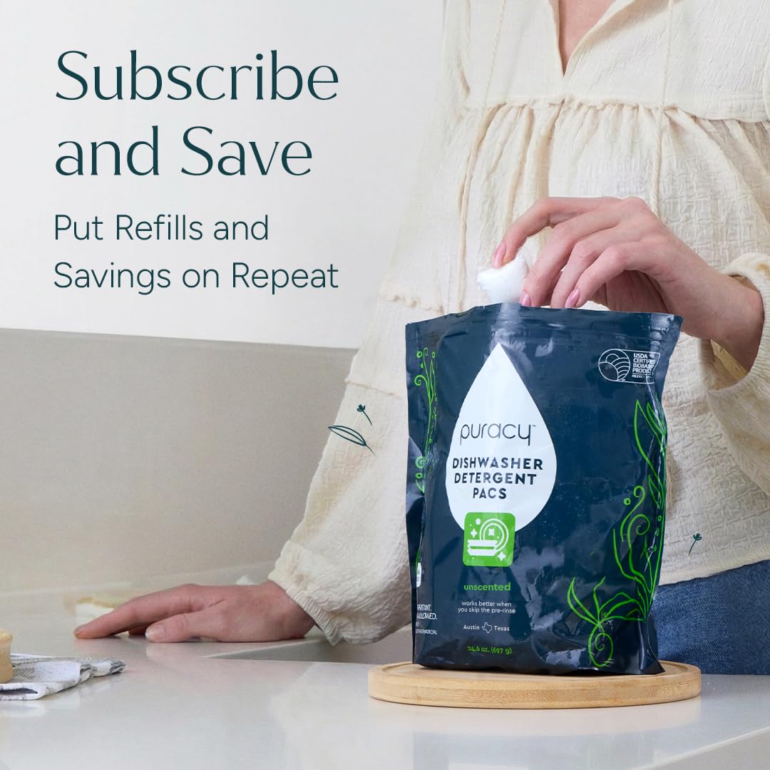 Puracy Dishwasher Pods – Streamlined Dish Detergent for the Less-Is-More Home