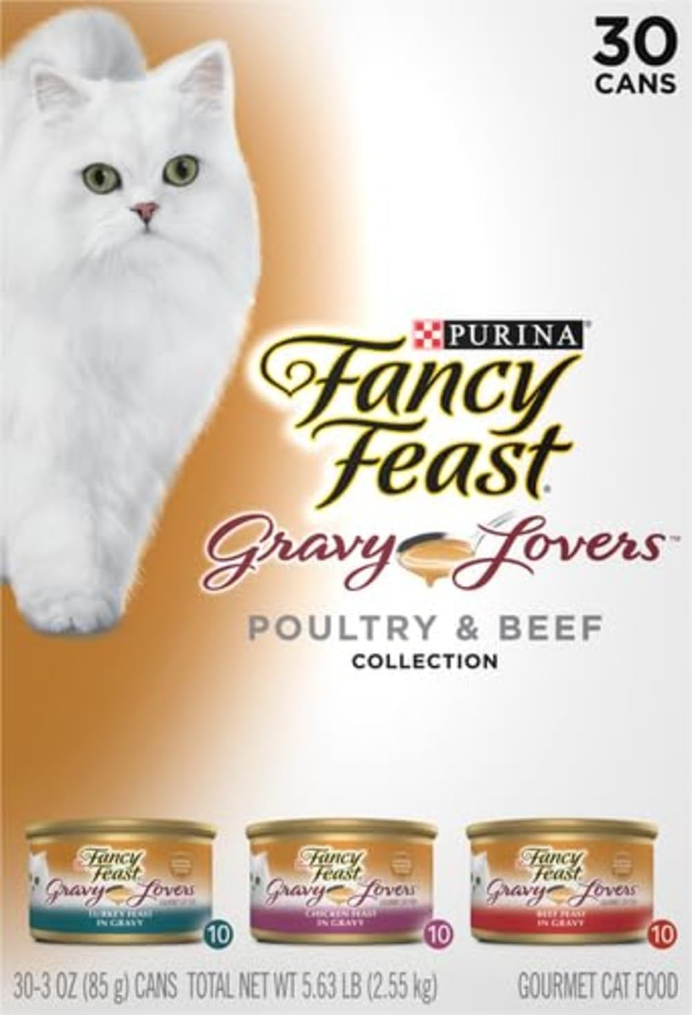Purina Fancy Feast Gravy Lovers Wet Cat Food 30-Pack – Holiday Gift for Cat Lovers Who Pamper Their Pets