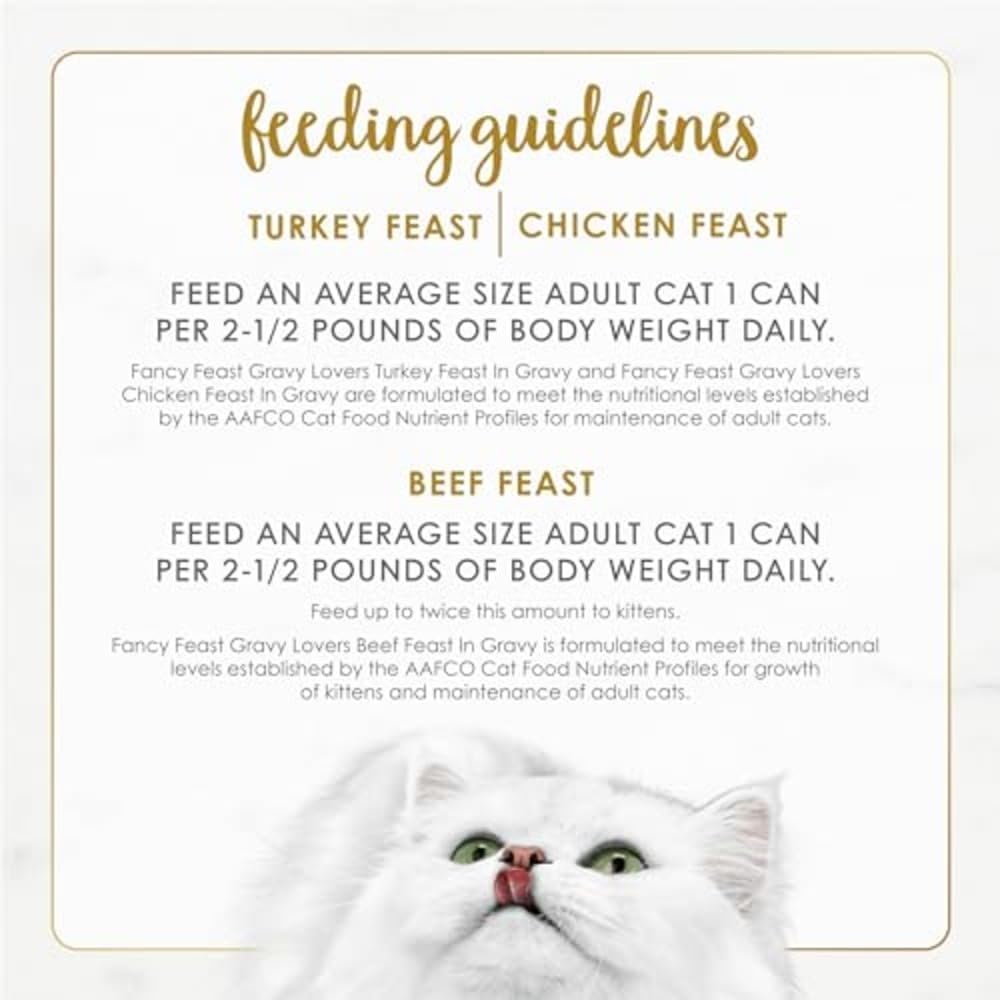 Purina Fancy Feast Gravy Lovers Wet Cat Food 30-Pack – Holiday Gift for Cat Lovers Who Pamper Their Pets