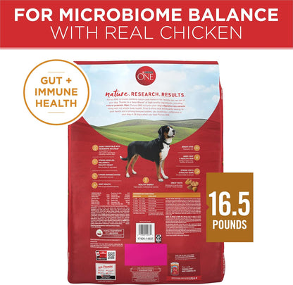 Purina ONE Chicken and Rice Dry Dog Food – Portable 8 lb Bag for Road Trips, Hiking Breaks and Kennel Stays