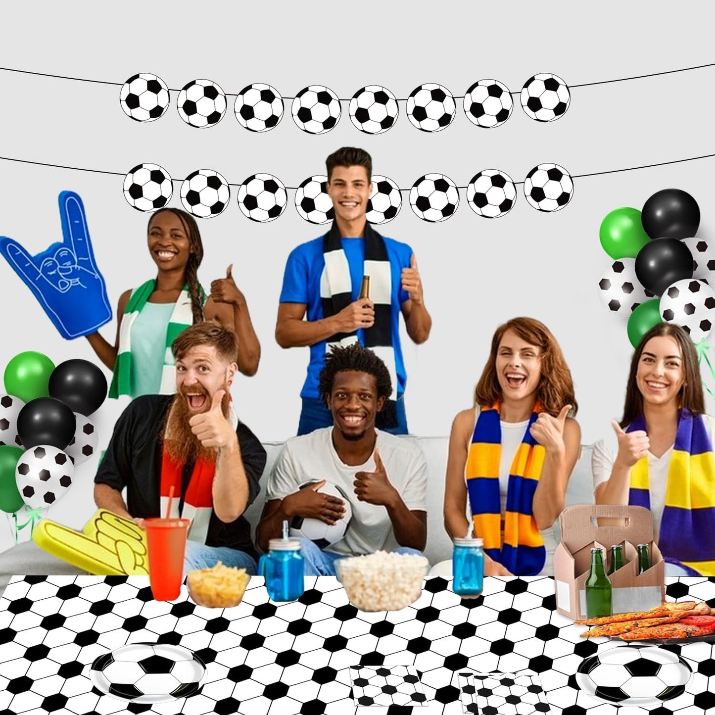 QIYANPAX Sports Themed Plastic Tablecloths – Creative Housewarming & Birthday Gift for Party Hosting Parents, Set of 4