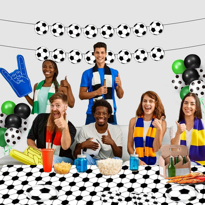 QIYANPAX Sports Themed Plastic Tablecloths – Creative Housewarming & Birthday Gift for Party Hosting Parents, Set of 4