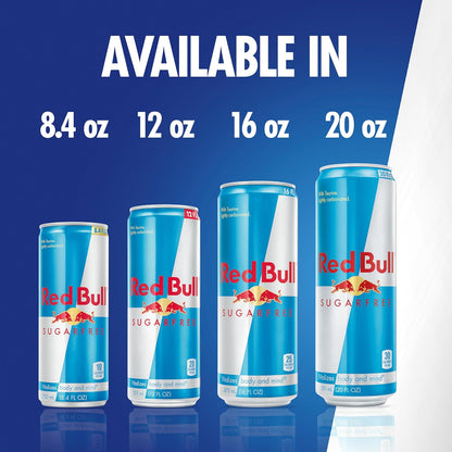 Red Bull Sugar Free 8.4 Fl Oz 8 Pack – Practical Birthday Gift for Students, Gamers, and Busy Professionals