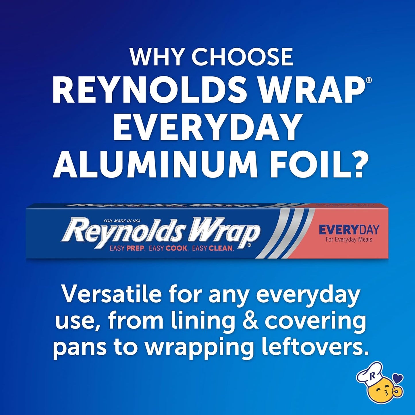 Reynolds Wrap Everyday Foil Roll – Single-Solution Cooking and Storing Sheet for Simple Homes