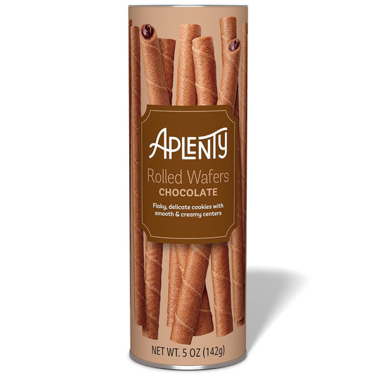 rolled chocolate wafer format with creamy filling