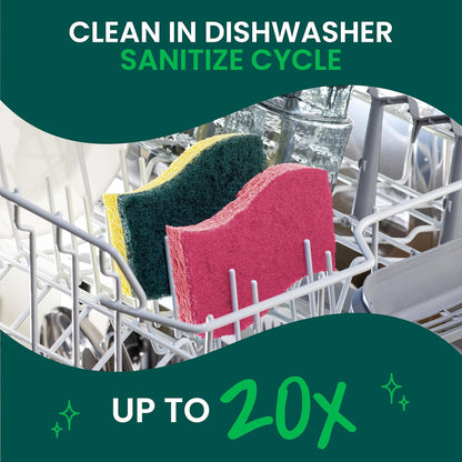 Scotch-Brite Delicate Clean Scrub Sponge – Designer-Friendly Sponge for Cozy Kitchens and Open Shelving