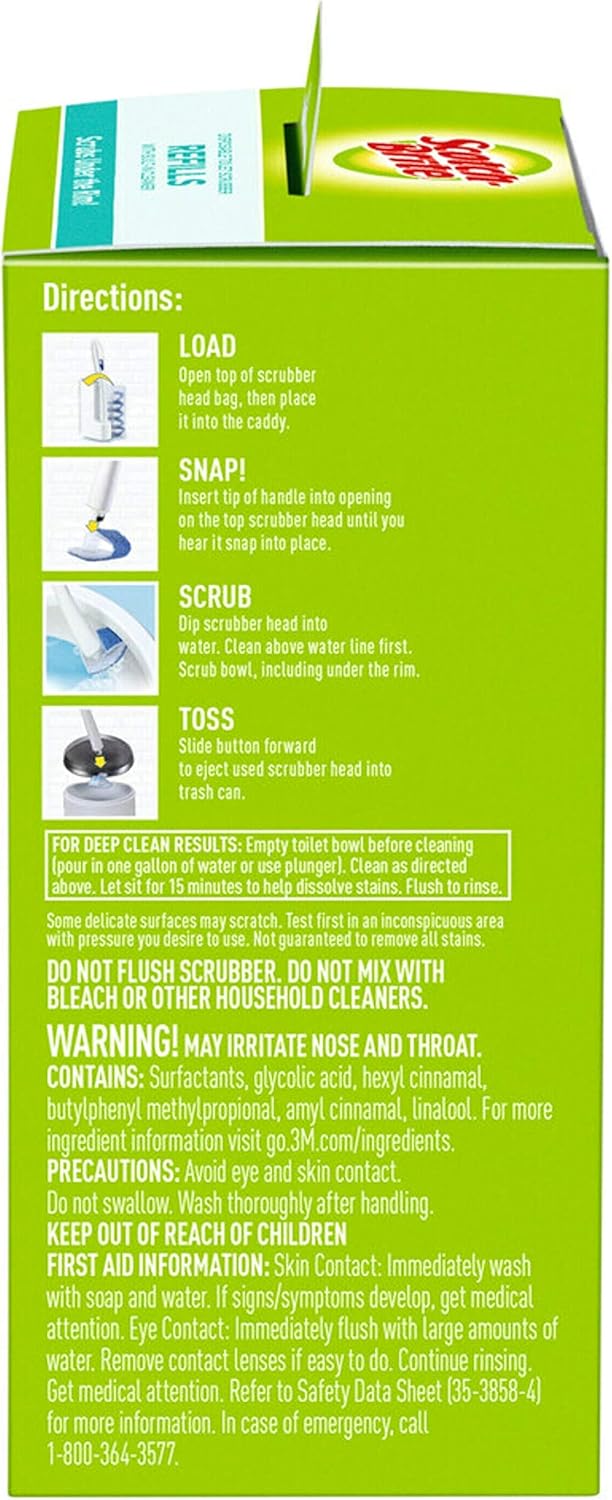 Scotch-Brite Disposable Toilet Scrubber Refills – Self-Care Home Reset with Effortless Hygienic Bathroom Cleaning