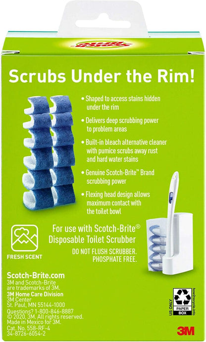 Scotch-Brite Disposable Toilet Scrubber Refills – Self-Care Home Reset with Effortless Hygienic Bathroom Cleaning