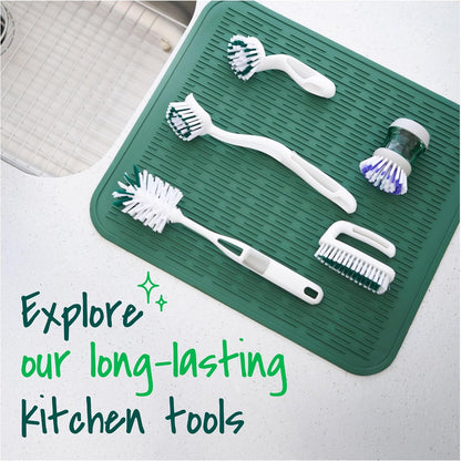 Scotch-Brite Glass and Water Bottle Brush – Less-Is-More Kitchen Accessory for Streamlined Daily Rinsing, Neutral and Reusable