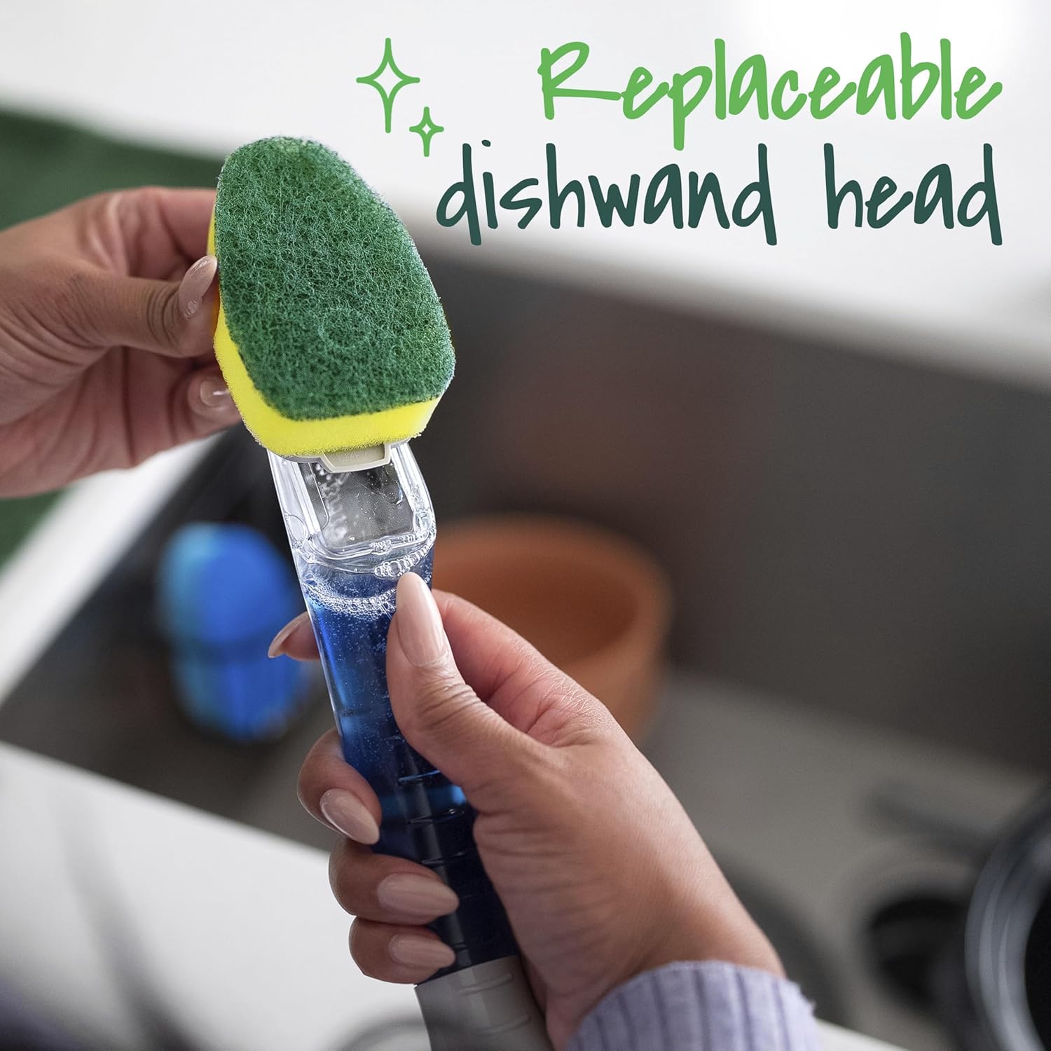 Scotch-Brite Heavy Duty Dishwand Refills – Outdoor Patio and Grate Cleaning Refills, 10 Heavy-Duty Dishwand Heads