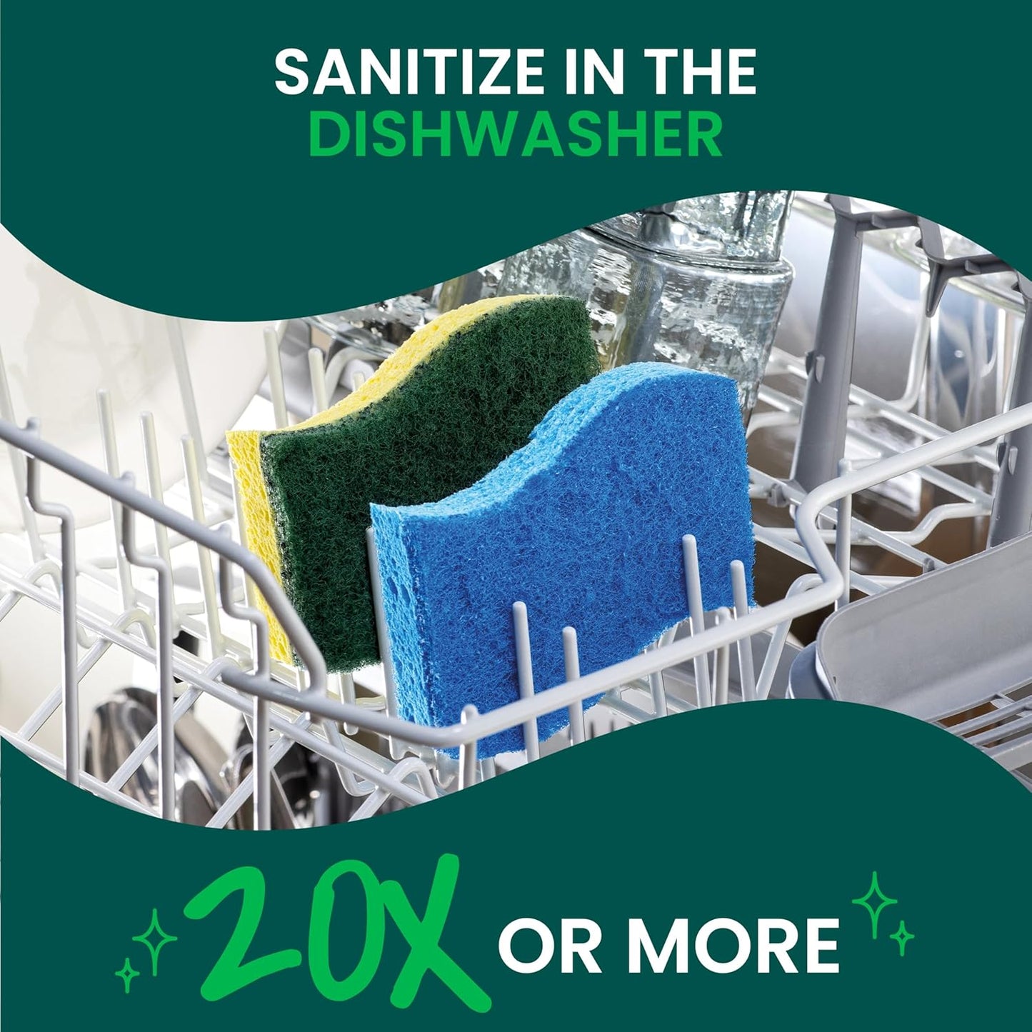 Scotch-Brite Heavy Duty Scrub Sponge – One-Streamlined-Cleaning-Tool Replacement for Plastic-Waste Clutter