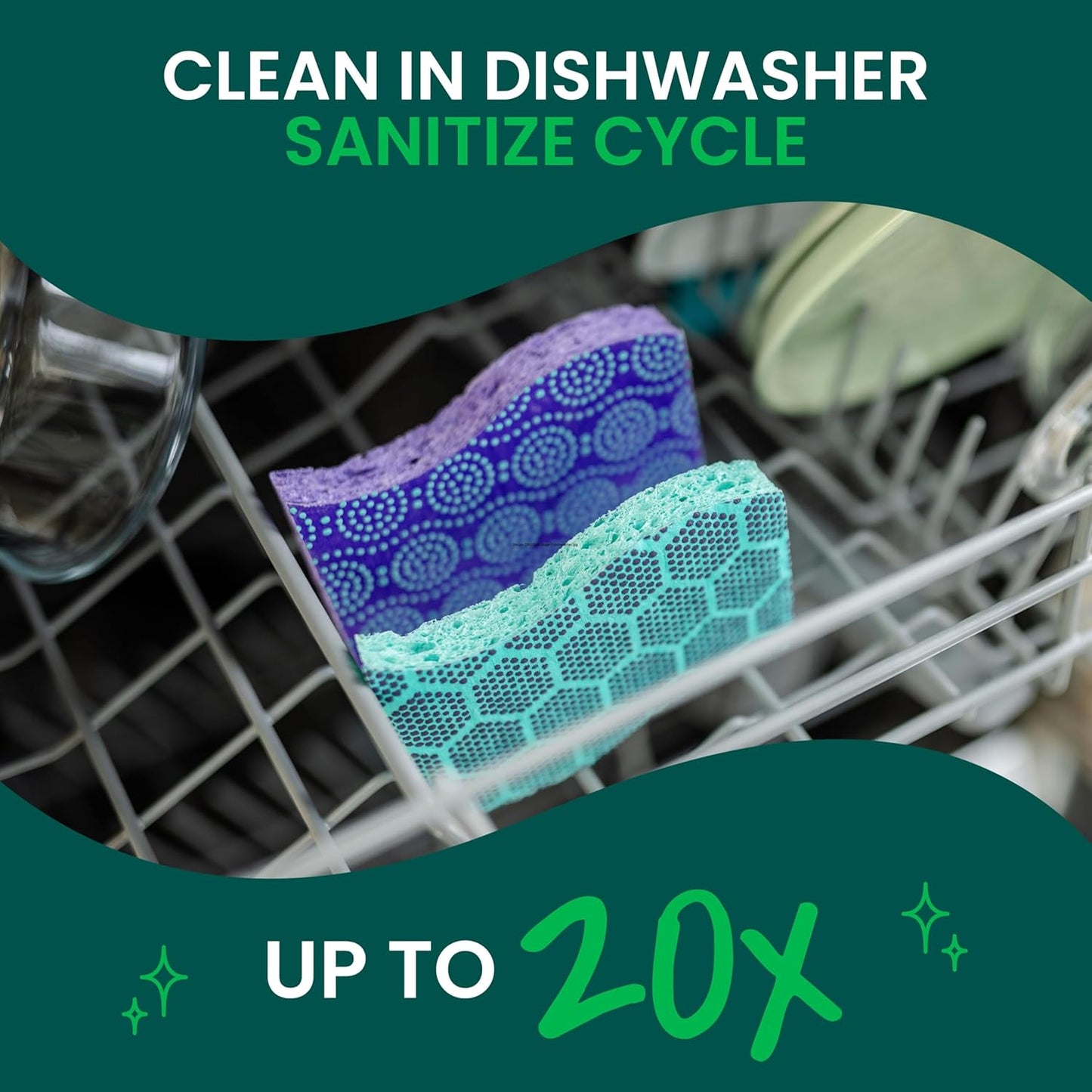 Scotch-Brite Odor Resist Scrub Sponge for Holiday Gift for Home Cooks, Bulk Reusable Cleaning Pack