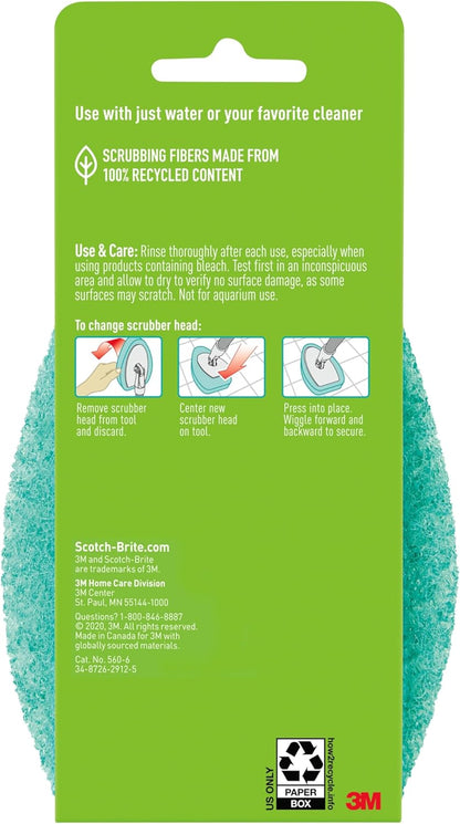 Scotch-Brite Tub & Tile Scrubber Refill Pads – Bulk 6-Pack to Cut Last-Minute Cleaning Supply Runs