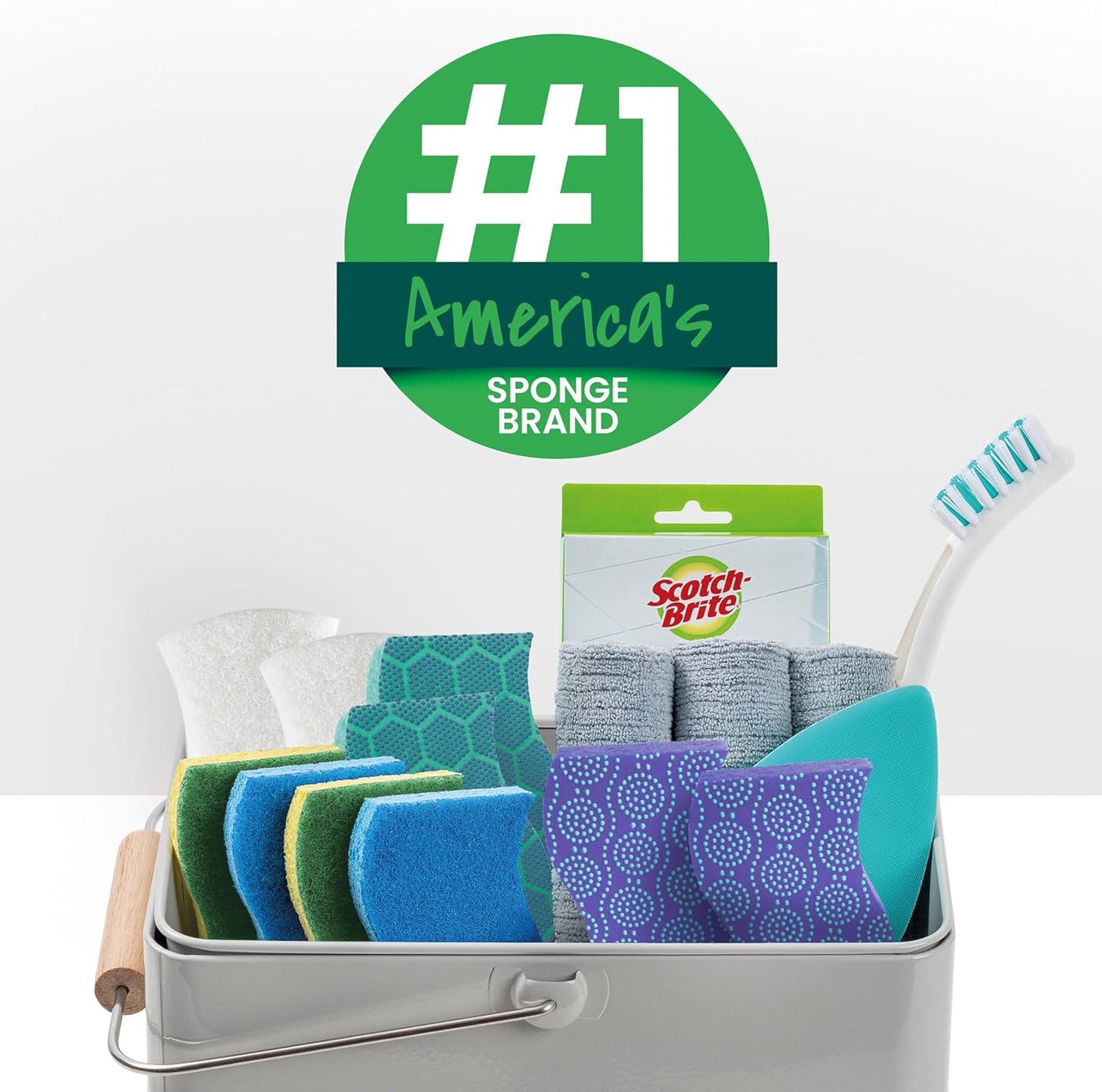 Scotch-Brite Zero Scratch Scrub Sponge – Comfortable S-Shaped Scrubber That Eases Hand Strain During Long Cleaning Routines